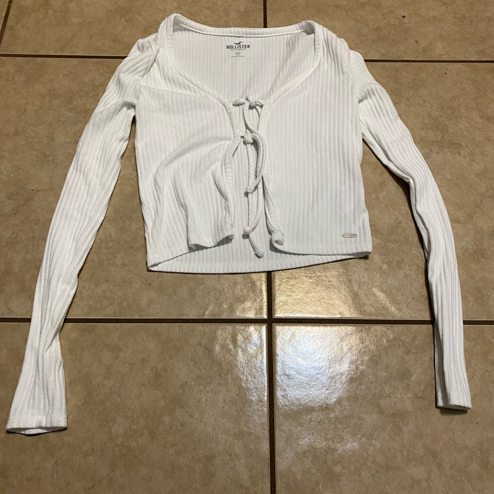 Hollister white sweater